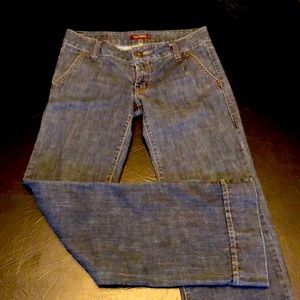 Wide Leg, Low Waist Dress Jeans